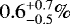 ${0.6}_{-0.5}^{&#x002B;0.7}\% $