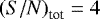 ${(S/N)}_{\textrm{tot}}=4$