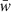 $ \bar{\mathit{w}} $