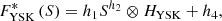 $$ \begin{aligned} F^{*}_{\rm YSK}\left(S\right)=h_1S^{h_2}\otimes H_{\rm YSK}+h_4, \end{aligned} $$