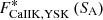 $ {F^{*}_{\rm CaIIK,YSK}\left({S_{\rm A}}\right)} $