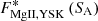 $ {F^{*}_{\rm MgII,YSK}\left({S_{\rm A}}\right)} $