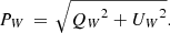 $$ \begin{aligned}&P_W\,=\, \sqrt{{Q_W}^2 + {U_W}^2} . \end{aligned} $$