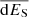 $ \overline{\mathrm{d}E_{\mathrm{S}}} $