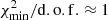 $ \chi^2_{\rm min}/{\rm d.o.f.}\approx 1 $