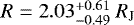 $R=2.03 ^{&#x002B;0.61}_{-0.49}\ {R_{\textrm{J}}}$