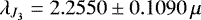 $\lambda_{J_3} = 2.2550 \pm 0.1090\,\mu$
