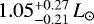 $1.05^{&#x002B;0.27}_{-0.21}\,L_{\odot}$