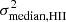 $ \sigma_\mathrm{median,\mathrm{HII}}^{2} $