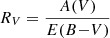 $ R_V = \frac{A(V)}{E(B{-}V)} $