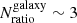 $ N_{\mathrm{ratio}}^{\mathrm{galaxy}}\sim3 $