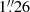 $ 1{{\overset{\prime\prime}{.}}}26 $