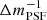 $ \Delta m_{\mathrm{PSF}}^{-1} $