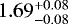 $1.69^{&#x002B;0.08}_{-0.08}$
