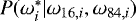 $P(\omega^*_i|\omega_{16,i},\omega_{84,i})$