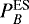 $P^{\textrm{ES}}_B$