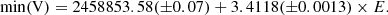 $$ \begin{aligned} \mathrm{min (V)} = 2458853.58(\pm 0.07) + 3.4118(\pm 0.0013)\times E .\end{aligned} $$