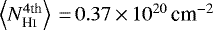 $\left\langle N_{{{{\textrm{H}\textsc{i}}}}}^{\textrm{4th}} \right\rangle\,{=}\,0.37\,{\times}\,10^{20} \,\textrm{cm}^{-2}$
