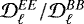 ${{\cal D}_{\ell}^{EE}}/{{\cal D}_{\ell}^{BB}}$