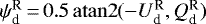 $\psi_{\textrm{d}}^{\textrm{R}}\,{=}\,0.5\, \mathrm{atan2}(- U_{\textrm{d}}^{\textrm{R}}, Q_{\textrm{d}}^{\textrm{R}})$