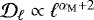 ${\cal D}_{\ell} \propto \ell^{\alpha_{\textrm{M}} + 2}$
