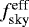$f_{\textrm{sky}}^{\textrm{eff}}$
