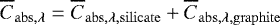${\overline{C}_{\mathrm{abs},\lambda}=\overline{C}_{\mathrm{abs},\lambda, \mathrm{silicate}}+\overline{C}_{\mathrm{abs},\lambda, \mathrm{graphite}}}$