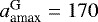 $a_{\textrm{amax}}^{\textrm{G}} = 170\,$