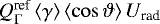 ${Q_{\Gamma}^{\textrm{ref}}}\,\langle\gamma\rangle\,\langle\cos\vartheta\rangle\,U_{\textrm{rad}}$