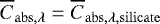 ${\overline{C}_{\mathrm{abs},\lambda}=\overline{C}_{\mathrm{abs},\lambda, \mathrm{silicate}}}$
