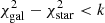 $ \chi^2_{\rm gal}-\chi^2_{\rm star} < k $