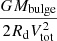 $ \frac{GM_{\mathrm{bulge}}}{2R_{\mathrm{d}} V^2_{\mathrm{tot}}} $