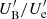 $ U^\prime_{{\rm B}}/U^\prime_{{\rm e}} $