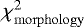 $\chi^2_{\mathrm{morphology}}$