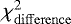 $\chi^2_{\mathrm{difference}}$