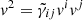 $ v^2=\tilde{\gamma}_{ij} \mathit{v}^i \mathit{v}^j $