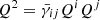 $ Q^2= \bar{\gamma}_{ij} Q^i Q^j $