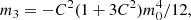 $$ \begin{aligned} m_3&= -C^2(1+3C^2) m_0^4/12 ,\end{aligned} $$