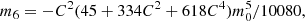 $$ \begin{aligned} m_6&= -C^2(45+334C^2+618C^4) m_0^5/10080 , \end{aligned} $$