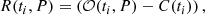 $$ \begin{aligned} R(t_i,P)=\left( \mathcal{O} (t_i,P) -C(t_i)\right) , \end{aligned} $$