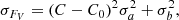 $$ \begin{aligned} \sigma _{F_{V}} = (C-C_0)^2 \sigma _a ^2 + \sigma _b ^2, \end{aligned} $$