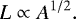 \begin{equation*}L \propto A^{1/2}. \end{equation*}