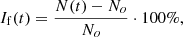 $$ \begin{aligned} I_{\rm f}(t)={{N(t)-N_o}\over N_o}\cdot 100\%, \end{aligned} $$