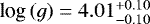 $\textrm{log}\,(g)=4.01_{-0.10}^{&#x002B;0.10}$