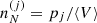 $ n_N^{(j)}={p_j}/{\langle V\rangle} $