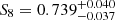 $ S_8=0.739^{+0.040}_{-0.037} $