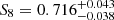 $ S_8=0.716_{-0.038}^{+0.043} $