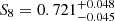 $ S_8=0.721^{+0.048}_{-0.045} $