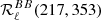 $ {\mathcal{R}}_{\ell}^{BB} (217, 353) $