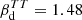 $ \beta_{\mathrm{d}}^{TT}=1.48 $